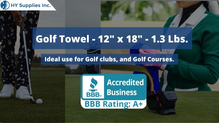 Golf Towel - 12"x 18" - 1.3 Lbs.