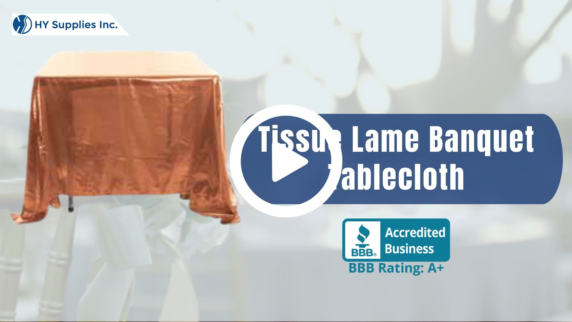 Tissue Lame Banquet Tablecloth