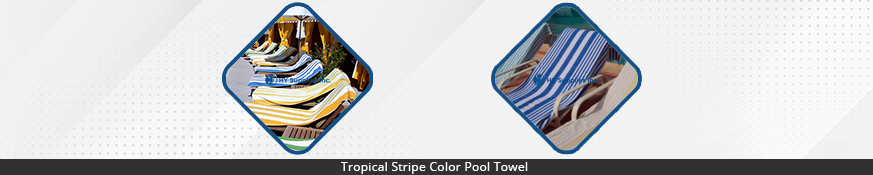 Tropical Stripe Pool Towels