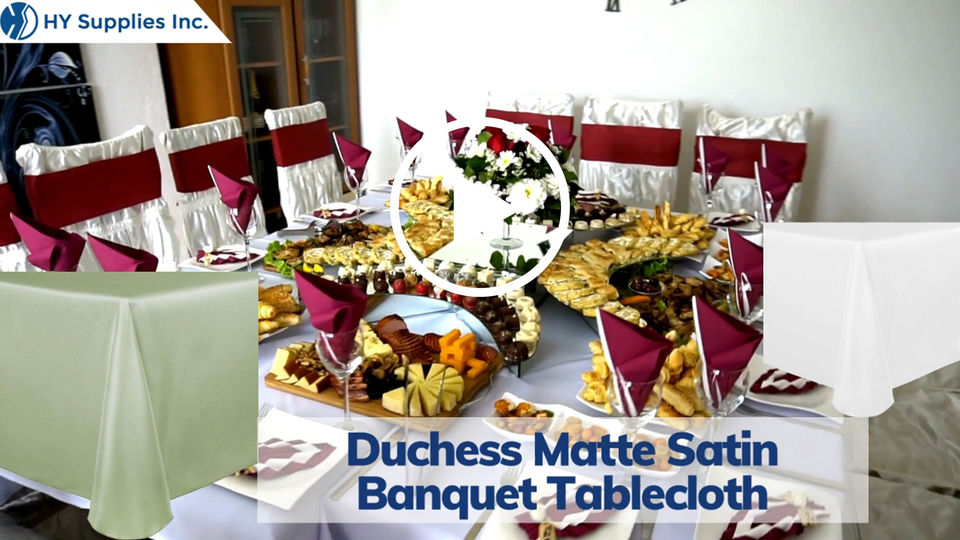 Duchess Matte Satin Banquet Tablecloth
