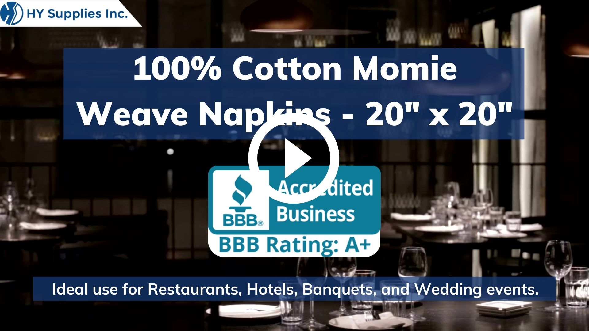 100% Cotton Momie Weave Napkins - 20"" x 20""