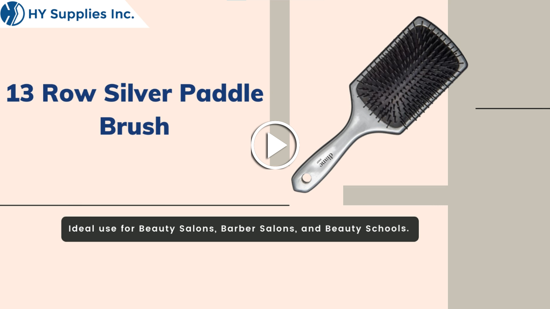 13 Row Silver Paddle Brush