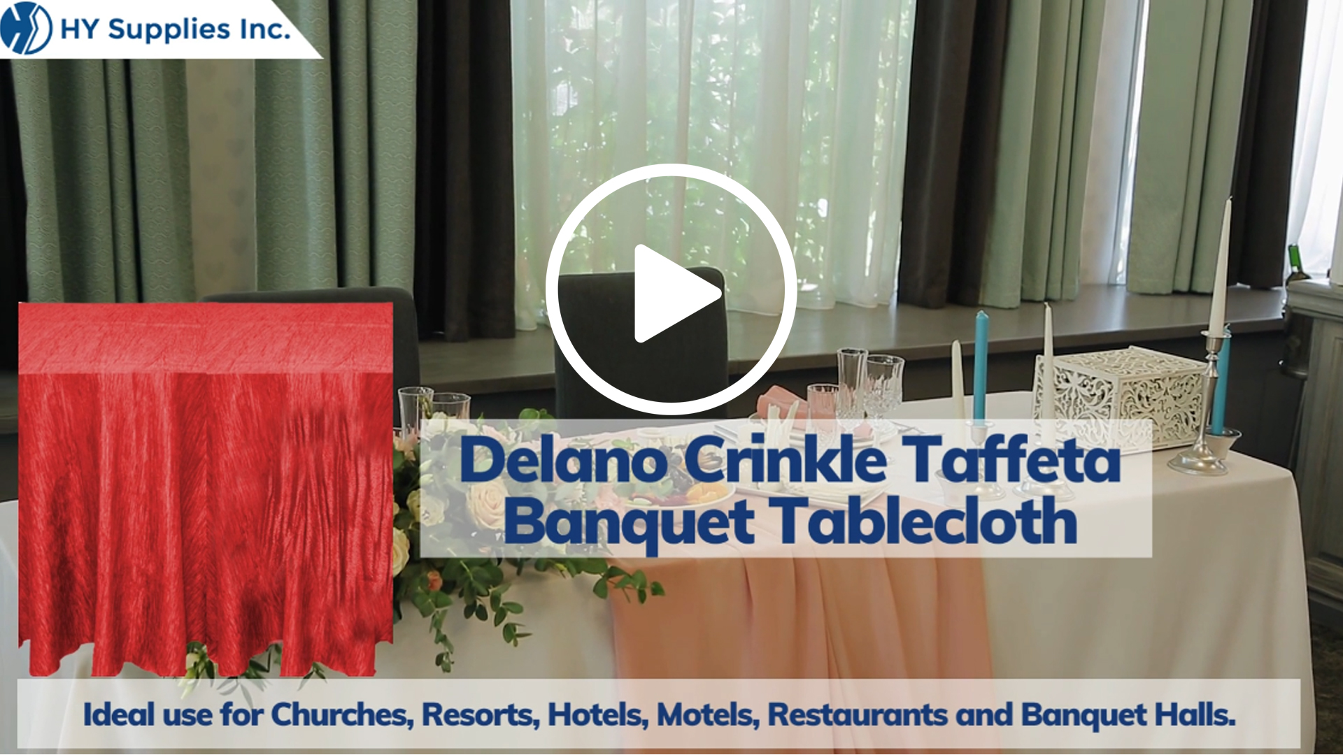 Delano Crinkle Taffeta Banquet Tablecloth