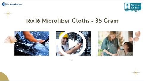 16x16 Microfiber Cloths - 35 Gram