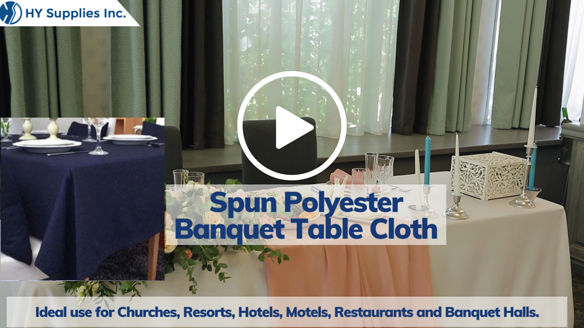 Spun Polyester Banquet Table Cloth