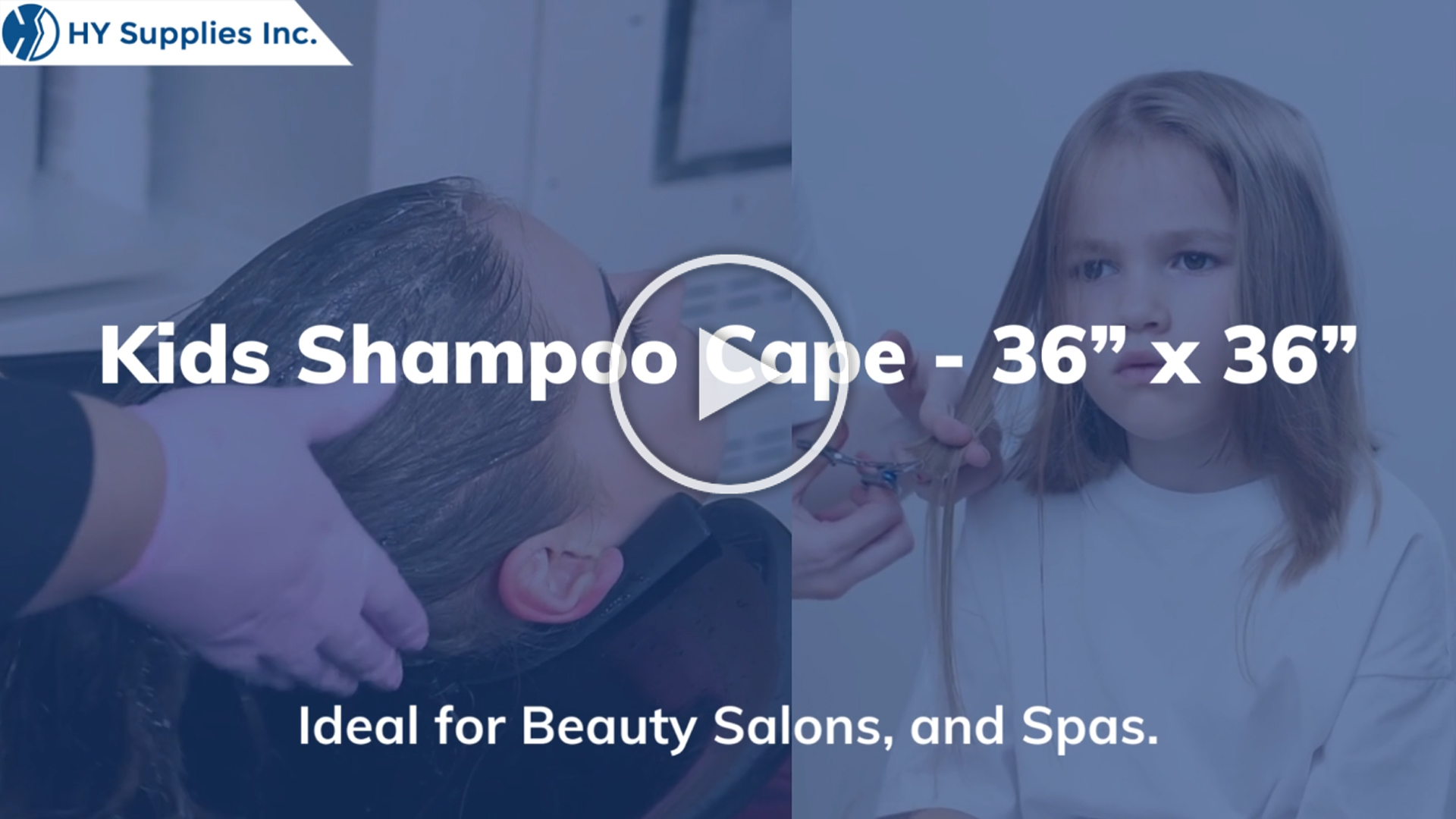 Kids Shampoo Cape; 36” x 36” 