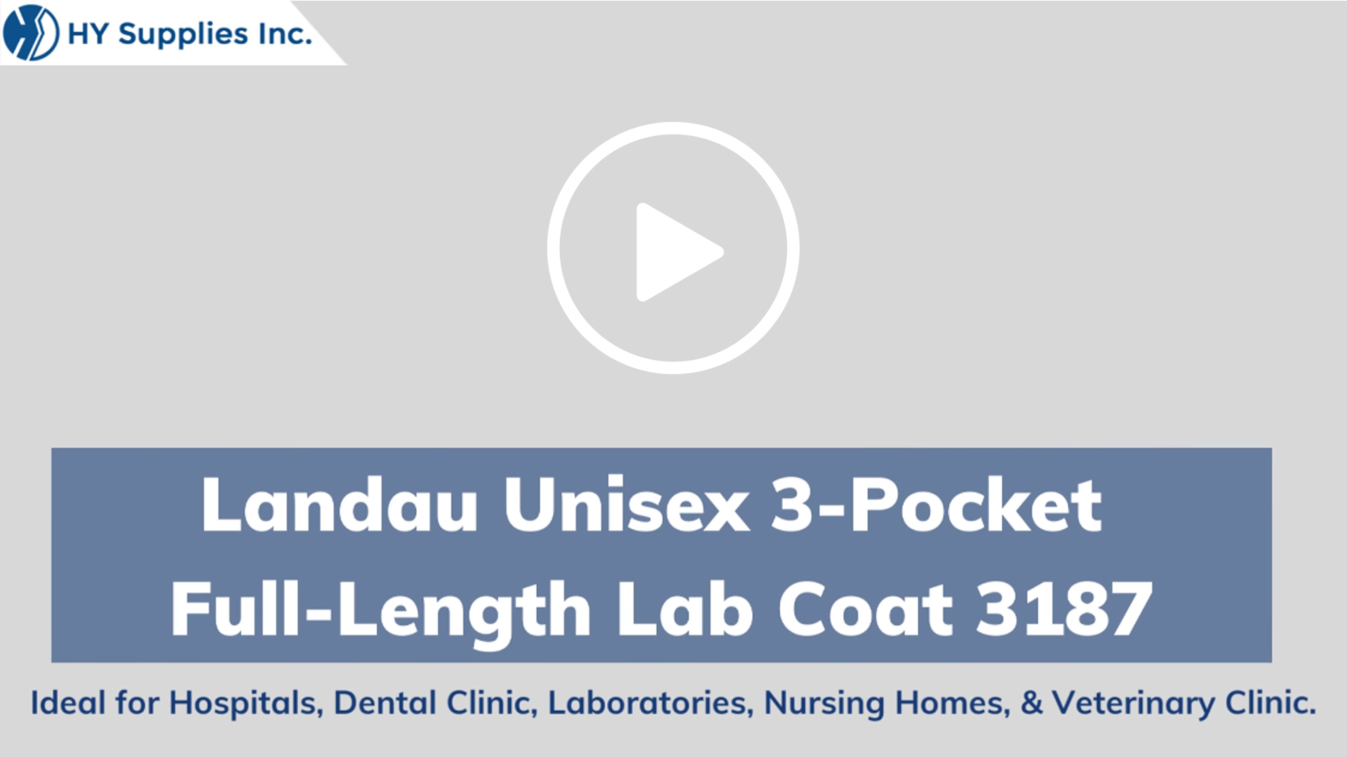 LANDAU UNISEX 3-POCKET FULL-LENGTH LAB COAT