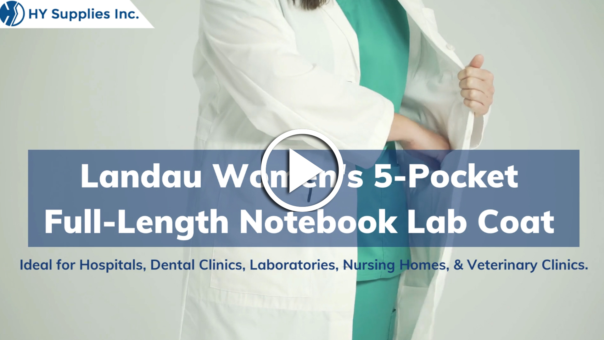 Landau Women's 5-Pocket Full-Length Notebook Lab Coat