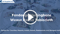 Fandango Herringbone Weave Round Tablecloth	