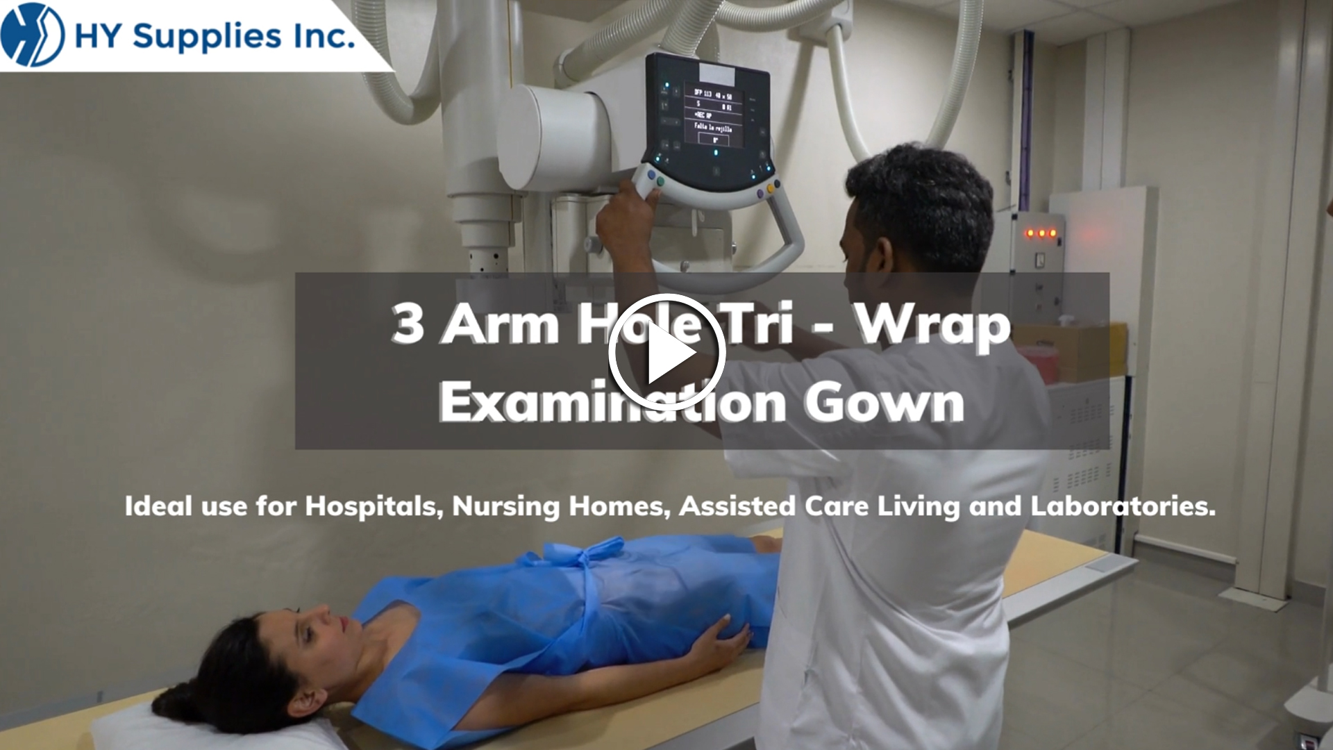 3 Arm Hole Tri - Wrap Examination Gown