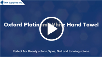 Oxford Platinum White Hand Towel