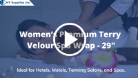 Women’s Premium Terry Velour Spa Wrap - 29"