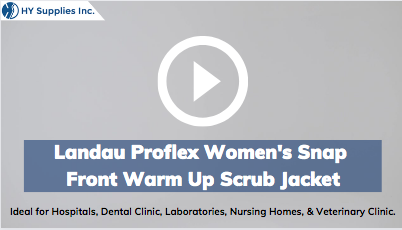 Landau Proflex Women's Snap Front Warm-Up Scrub Jacket