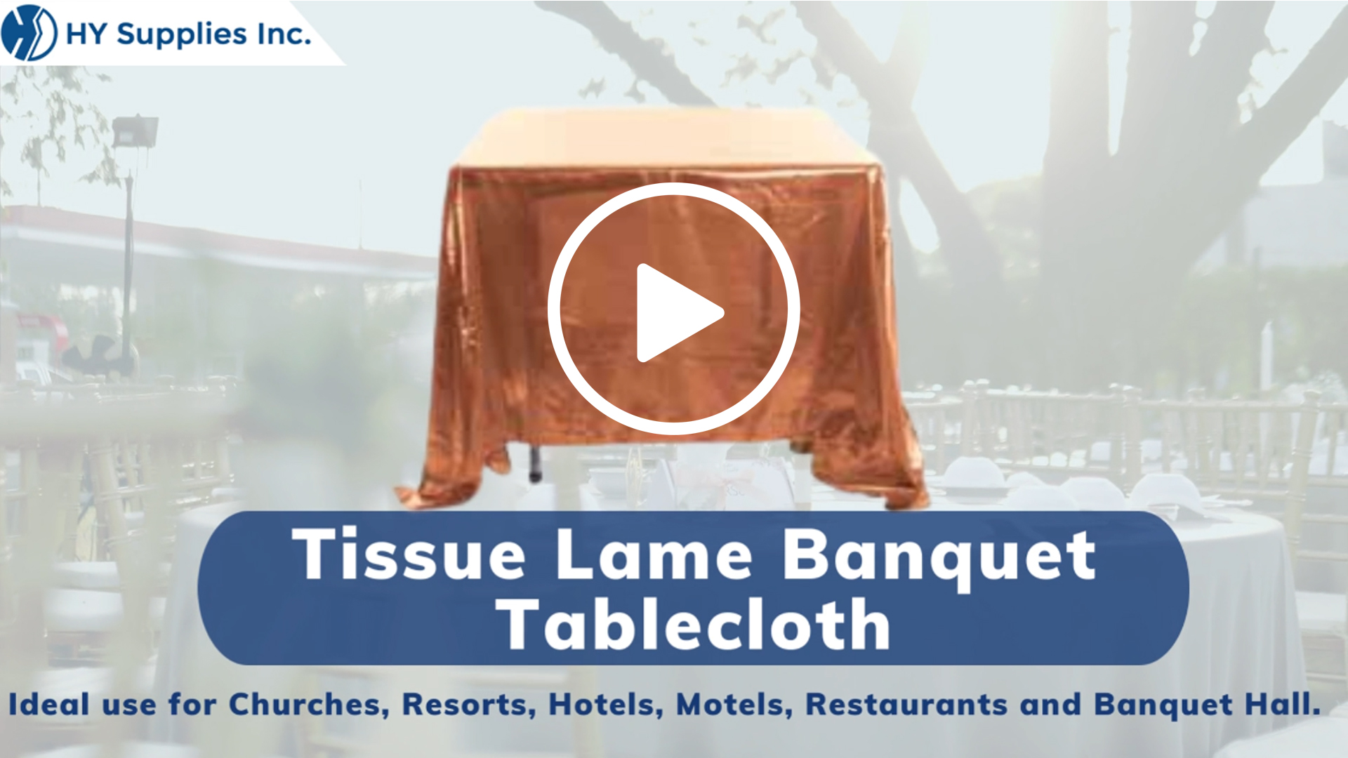 Tissue Lame Banquet Tablecloth