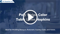 Poly Stripe Color Table Linen Napkins	
