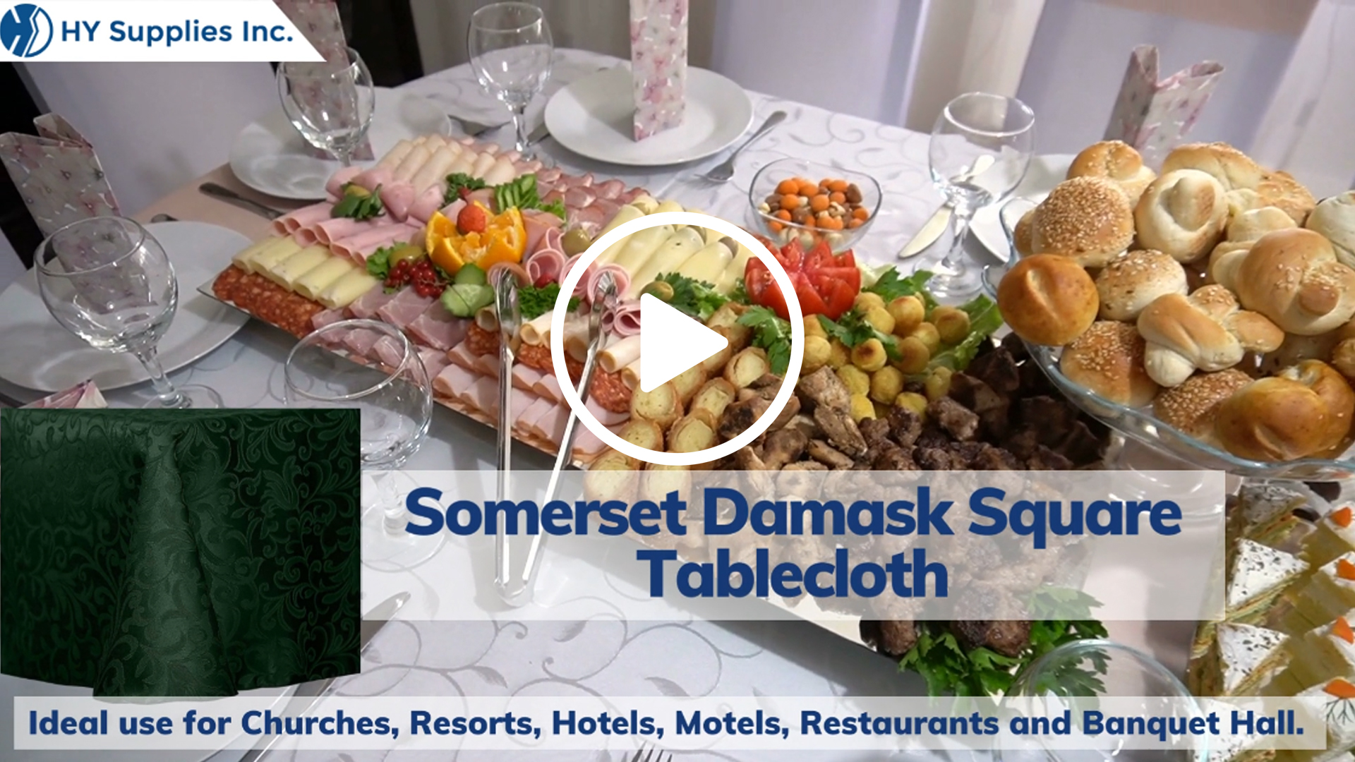 Somerset Damask Square Tablecloth