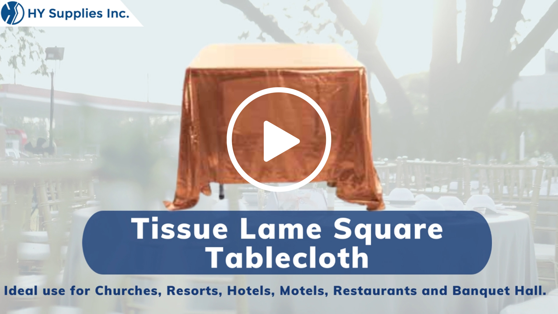 Tissue Lame Square Tablecloth