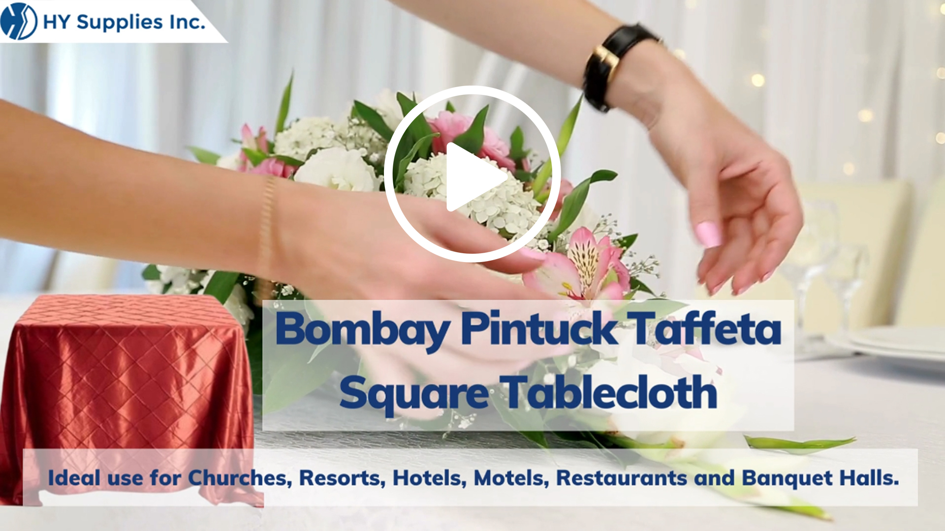 Bombay Pintuck Taffeta Square Tablecloth