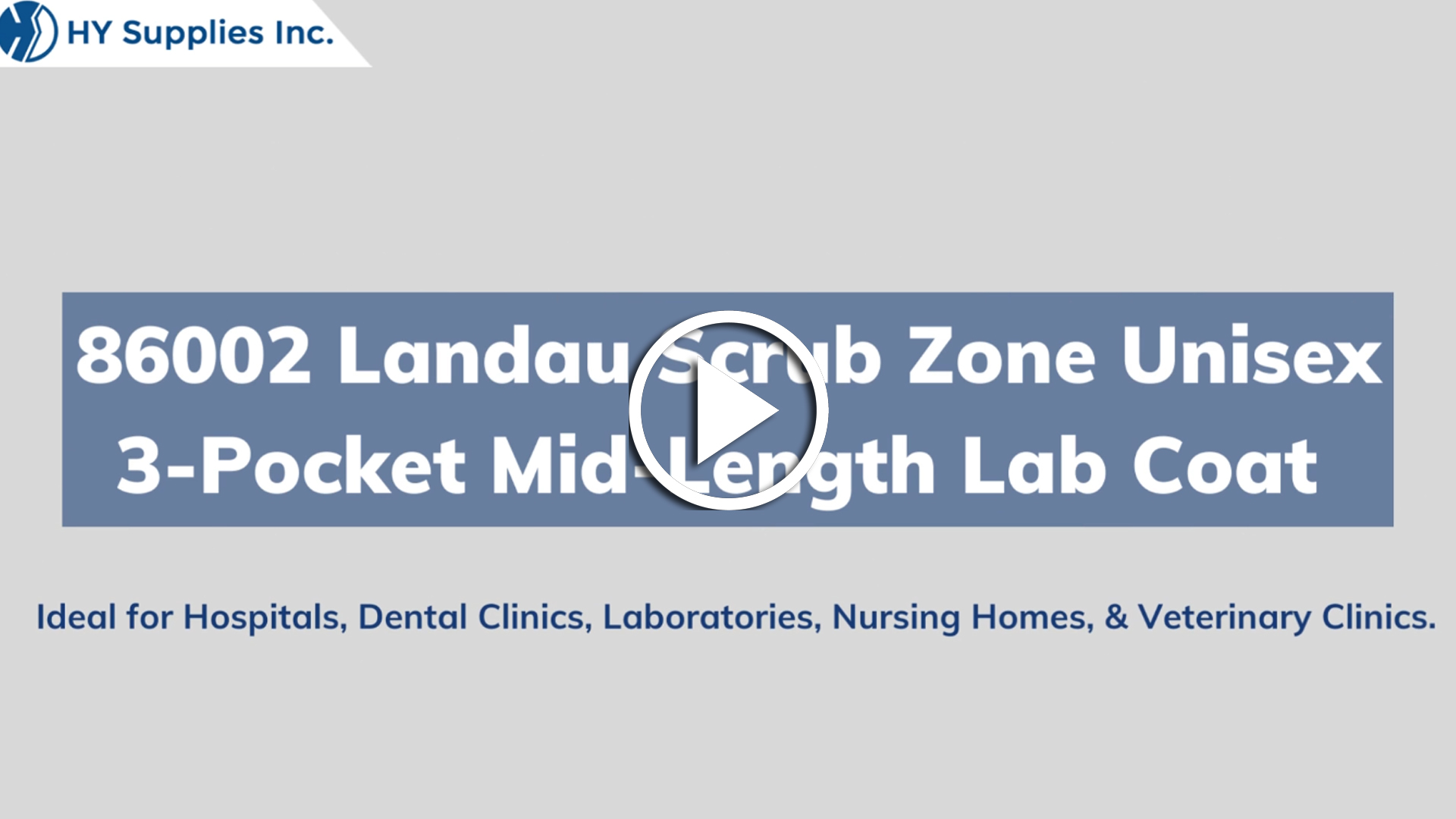 Landau Scrub Zone Unisex 3-Pocket Mid-Length Lab Coat
