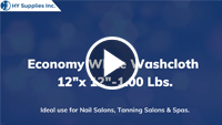 Economy White Washcloth - 12"x 12"-1.00 Lbs.