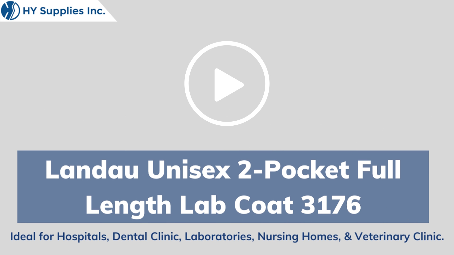 Landau Unisex 2-Pocket Full-Length 4.6 oz Plain Weave Lab Coat