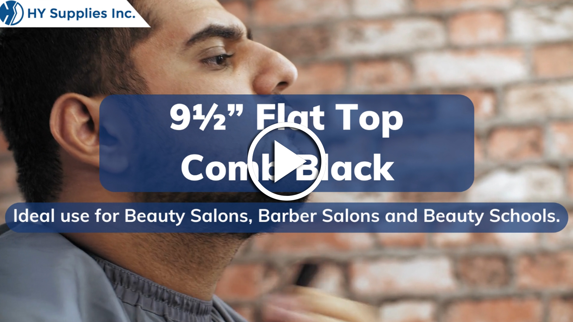 9½” Flat Top Comb Black