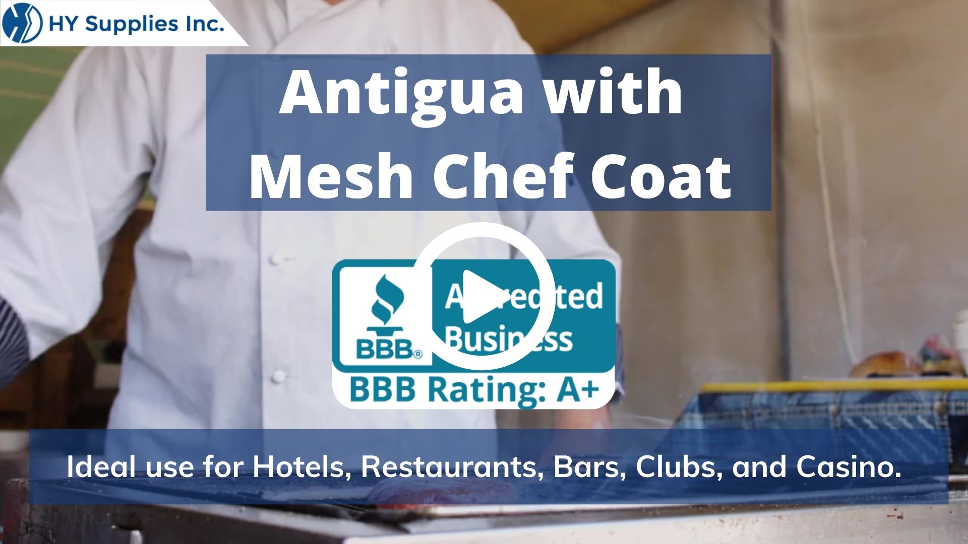Antigua with Mesh Chef Coat