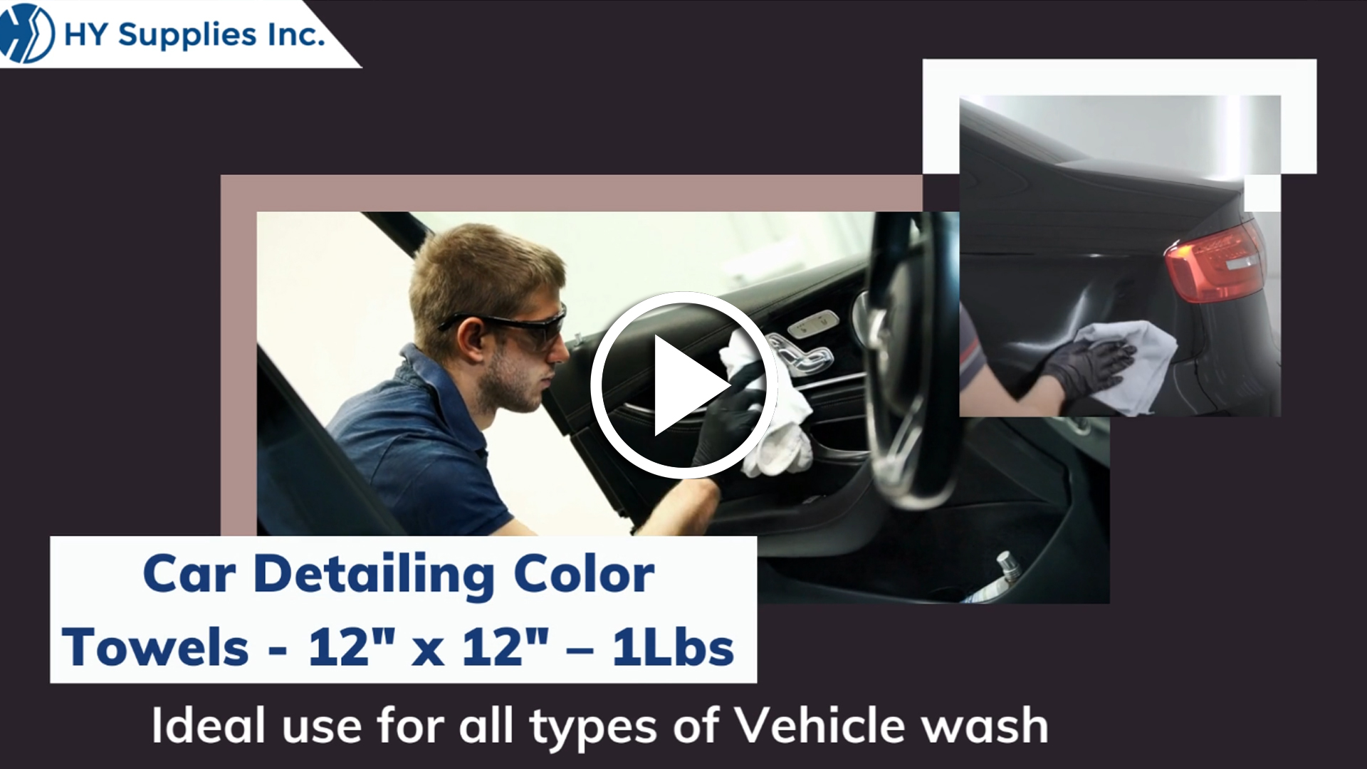 Car Detailing Color Towels - 12"" x 12"" – 1Lbs.