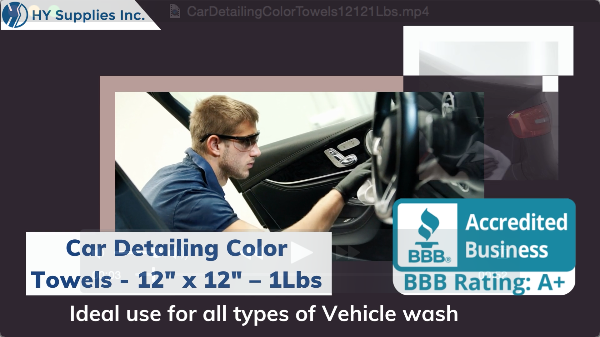 Car Detailing Color Towels - 12" x 12" – 1Lbs.