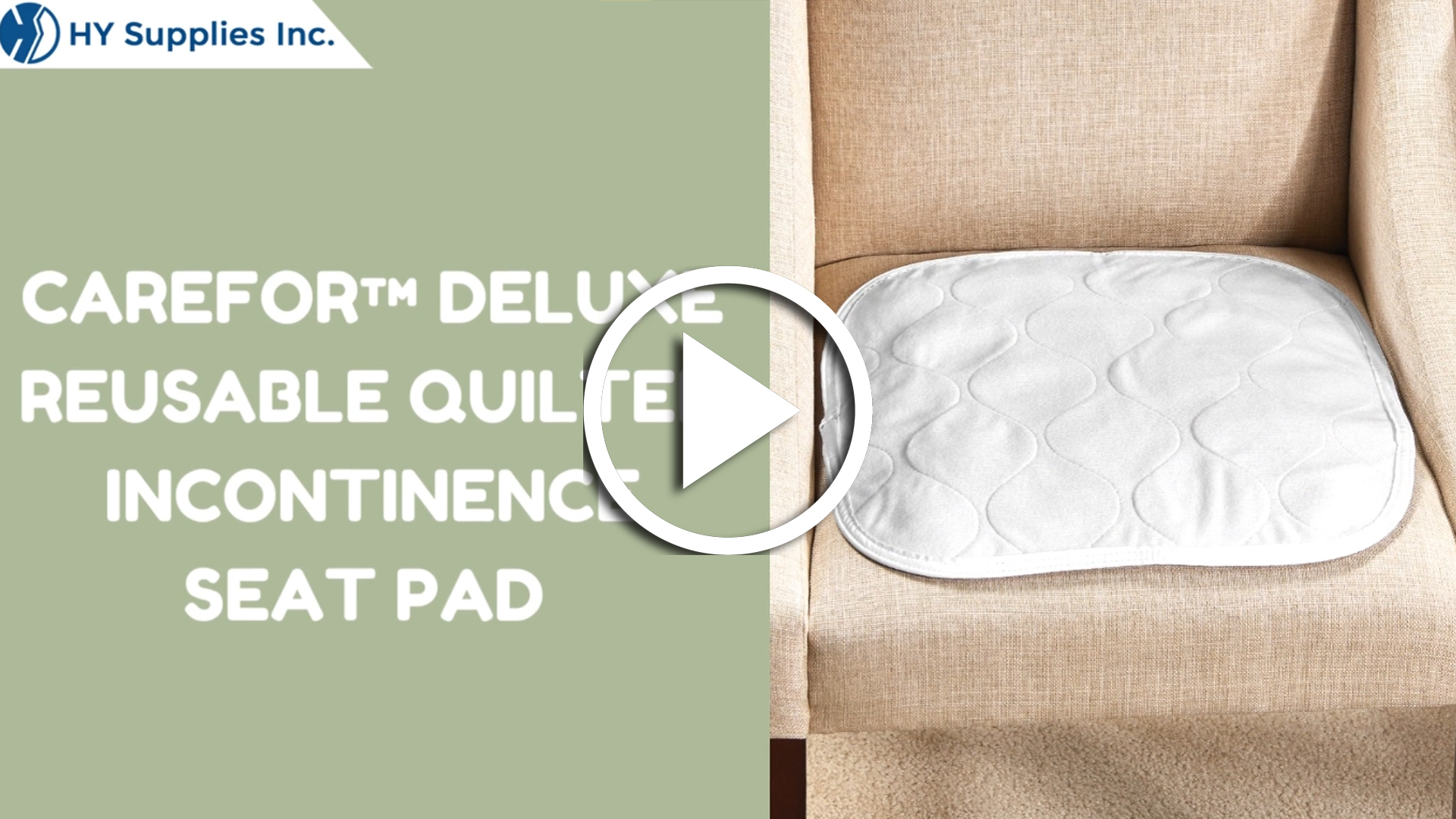 CareFor™ Deluxe Reusable Quilted Incontinence Seat Pad
