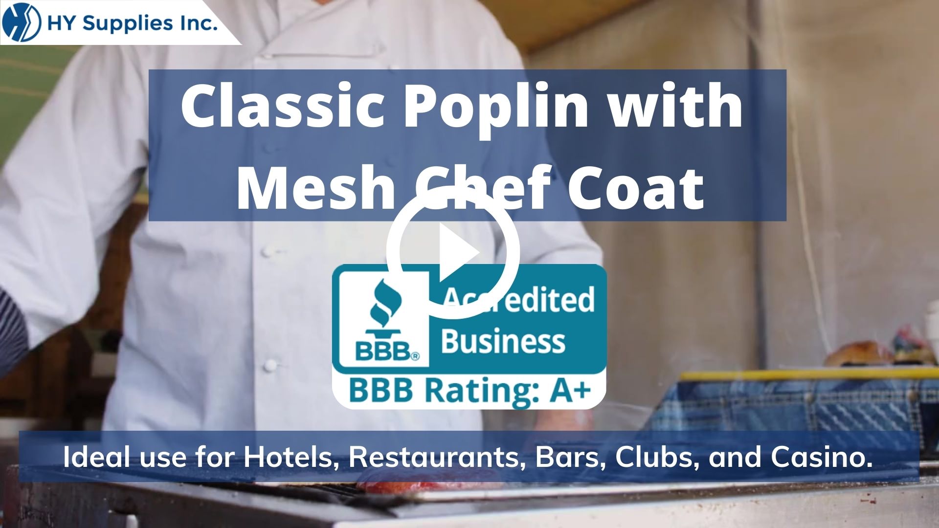 Classic Poplin with Mesh Chef Coat