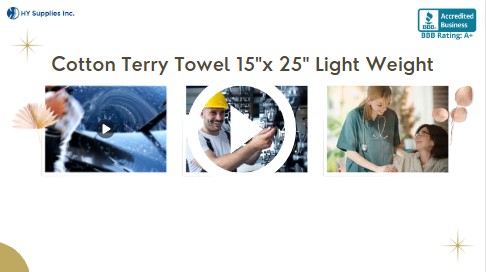 Cotton Terry Towel 15"x 25" LightWeight