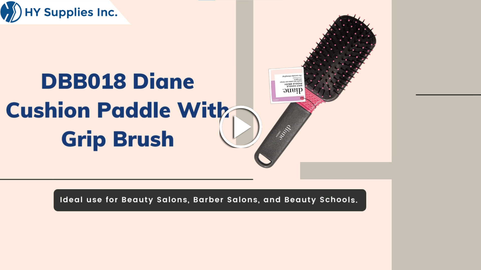 DBB018 Diane Cushion Paddle With Grip Brush