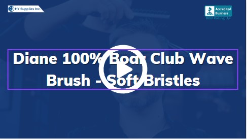 Diane 100% Boar Club Wave Brush - Soft Bristles