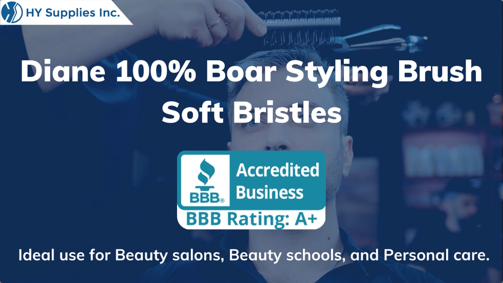 Diane 100% Boar Styling Brush - Soft Bristles
