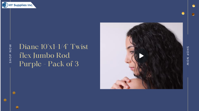 Diane 10"x1-1/4"Twist-flex Jumbo Rod Purple - Pack of 3