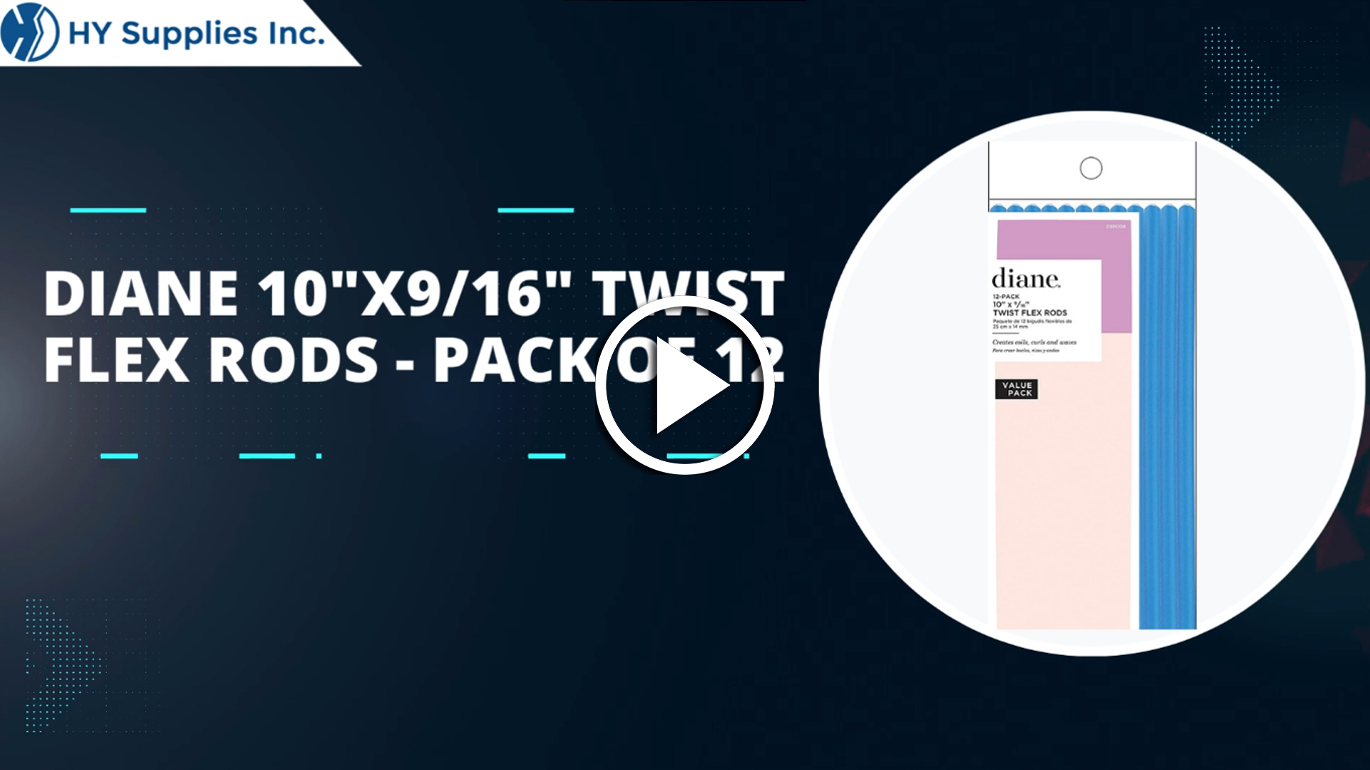 Diane 10"X9/16" Twist-flex Rods - Pack of 12