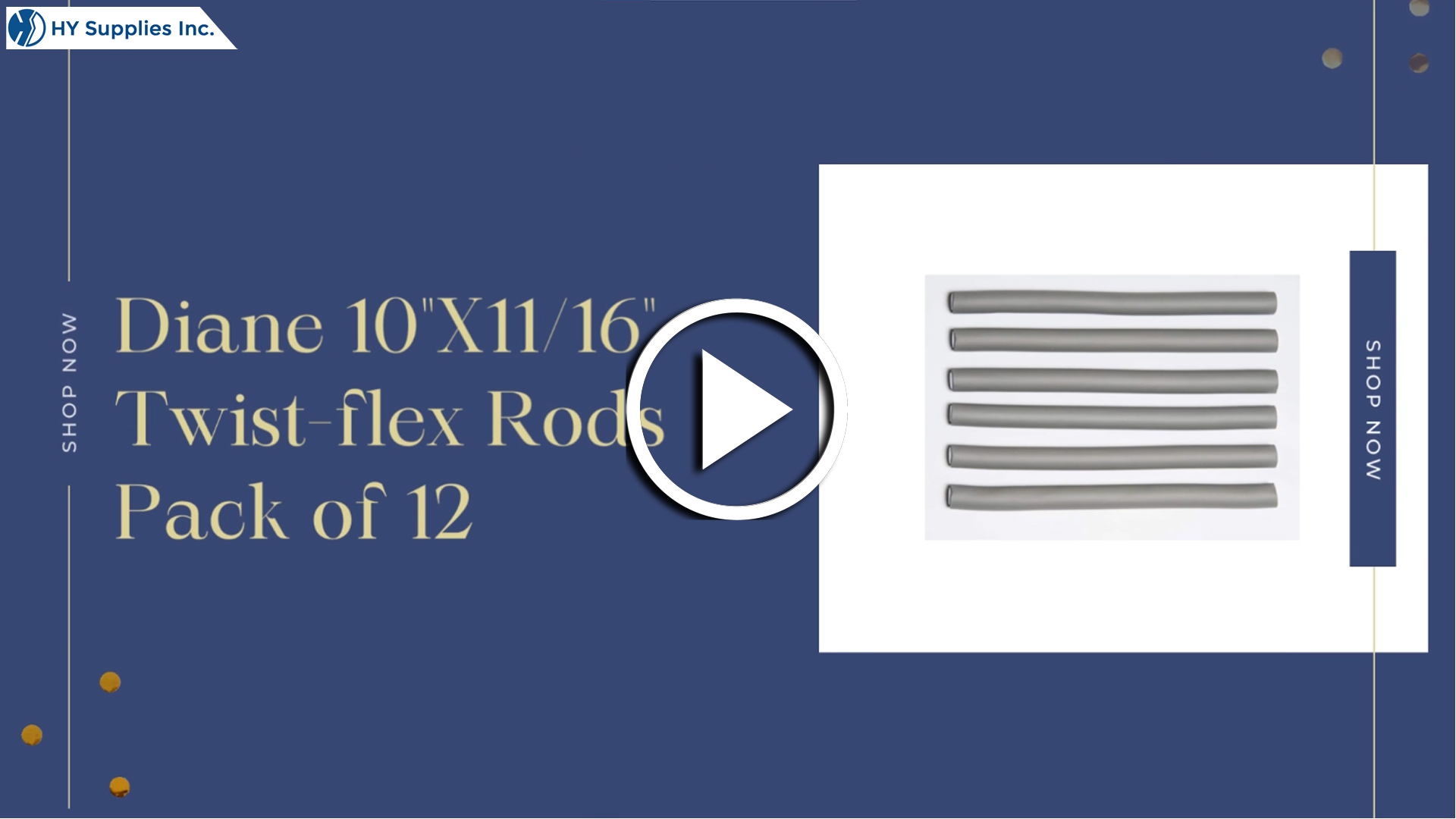 Diane 10" X 11/16" Twist-flex Rods - Pack of 12