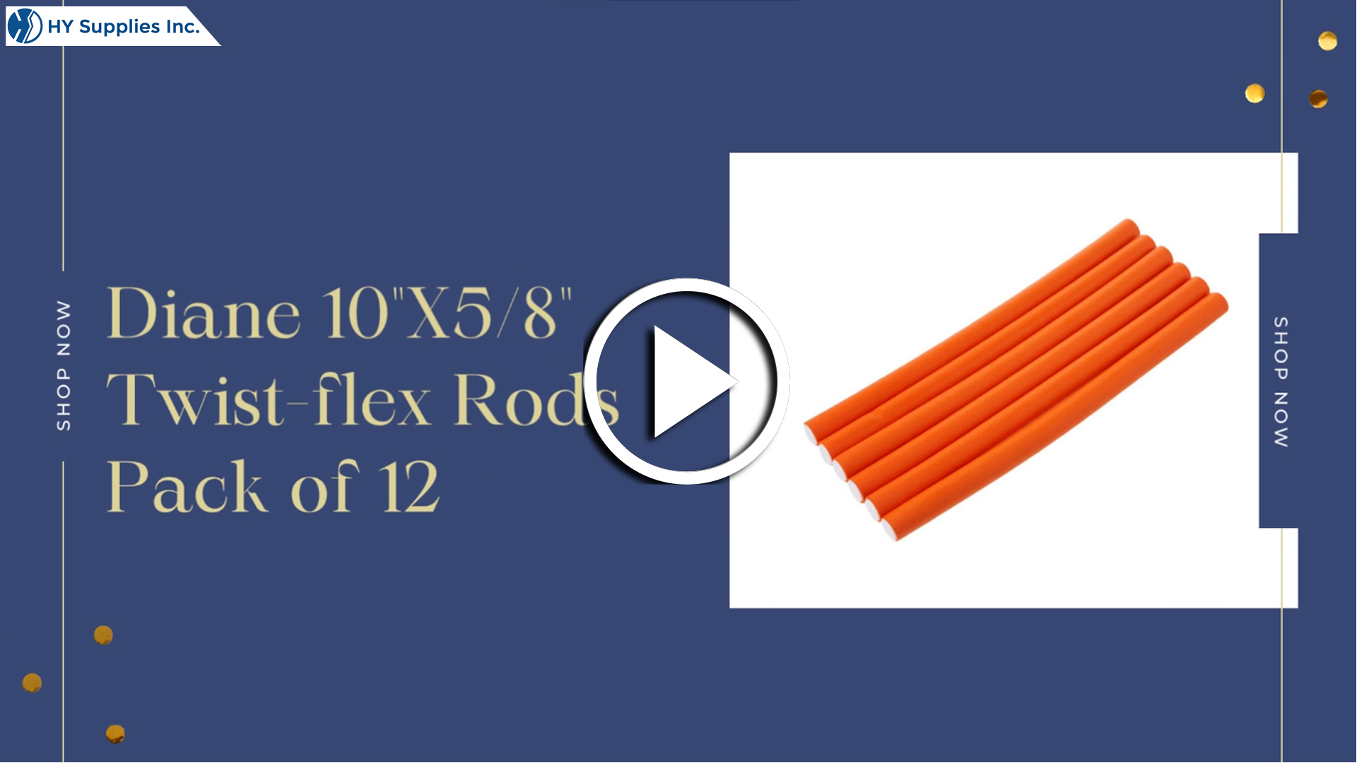 Diane 10" X 5/8" Twist-flex Rods - Pack of 12