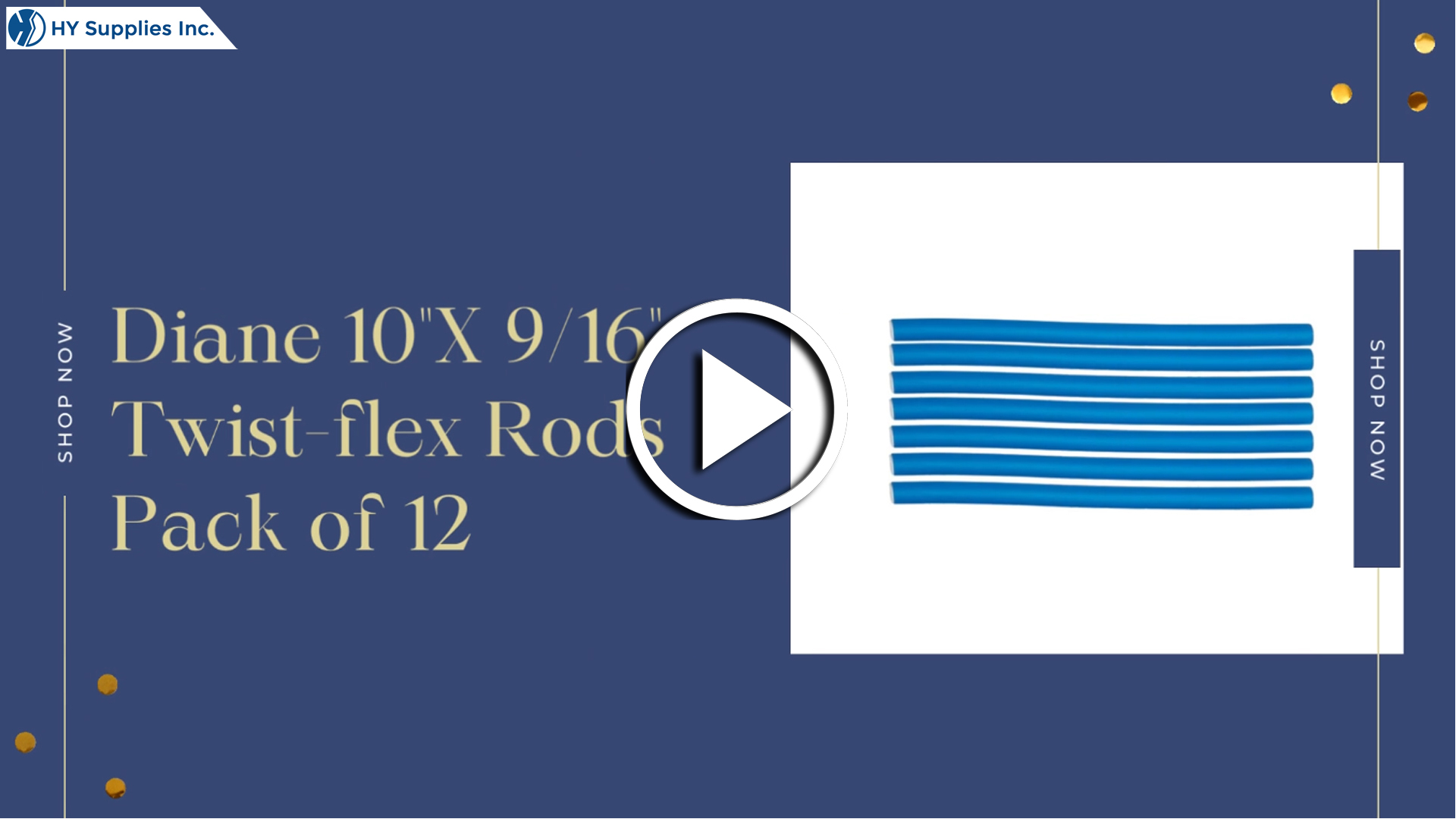  Diane 10"X 9/16" Twist-flex Rods - Pack of 12