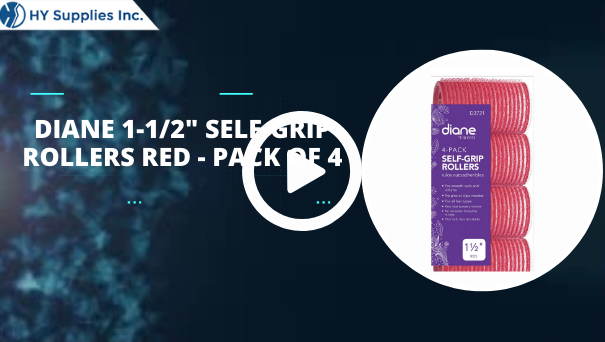 Diane 1-1/2"" Self-Grip Rollers Red - Pack of 4