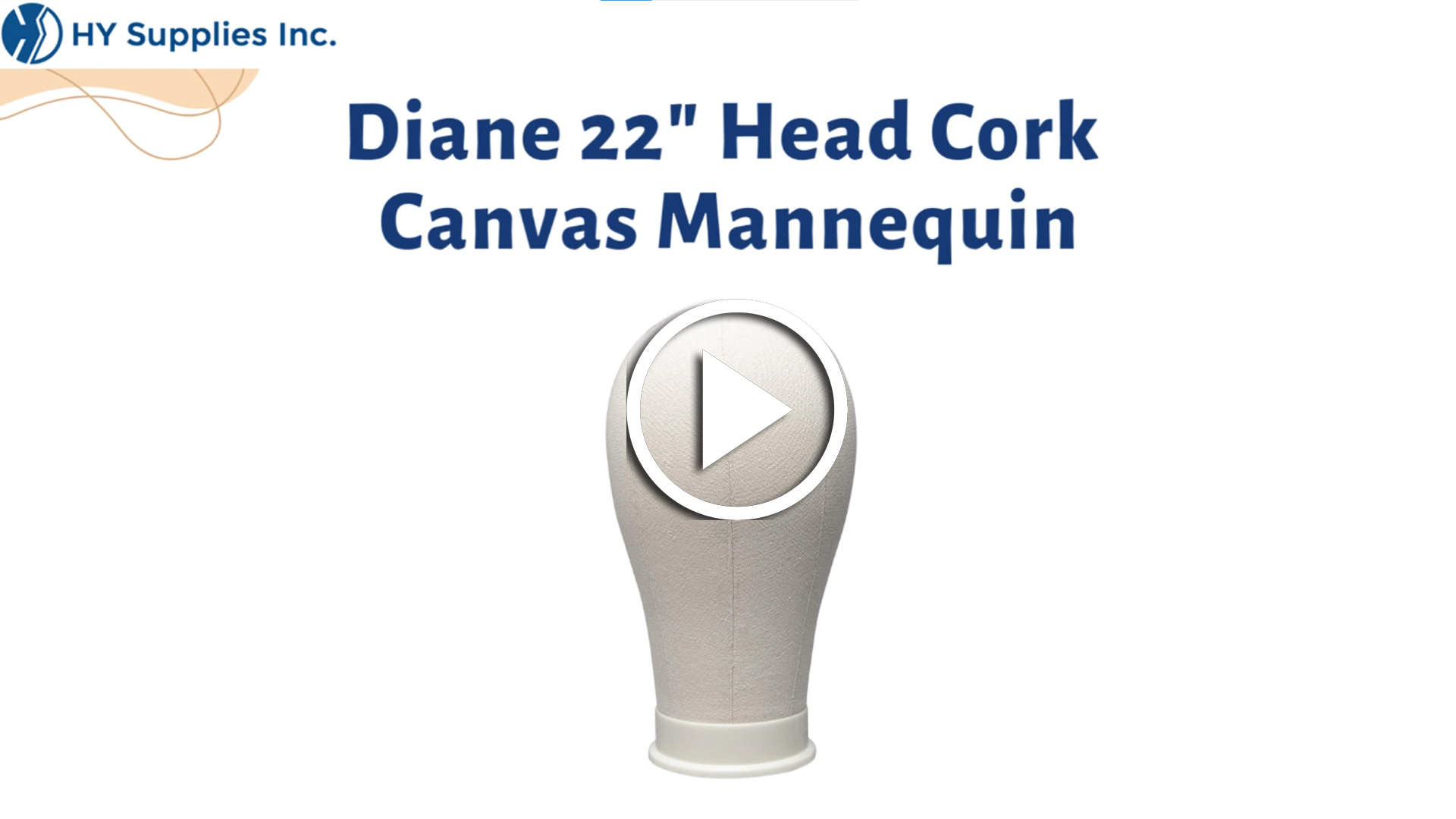 Diane 22"Head Cork Canvas Mannequin