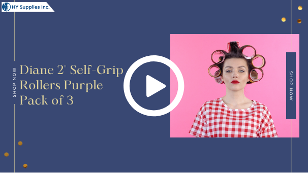 Diane 2" Self-Grip Rollers Purple - Pack of 3