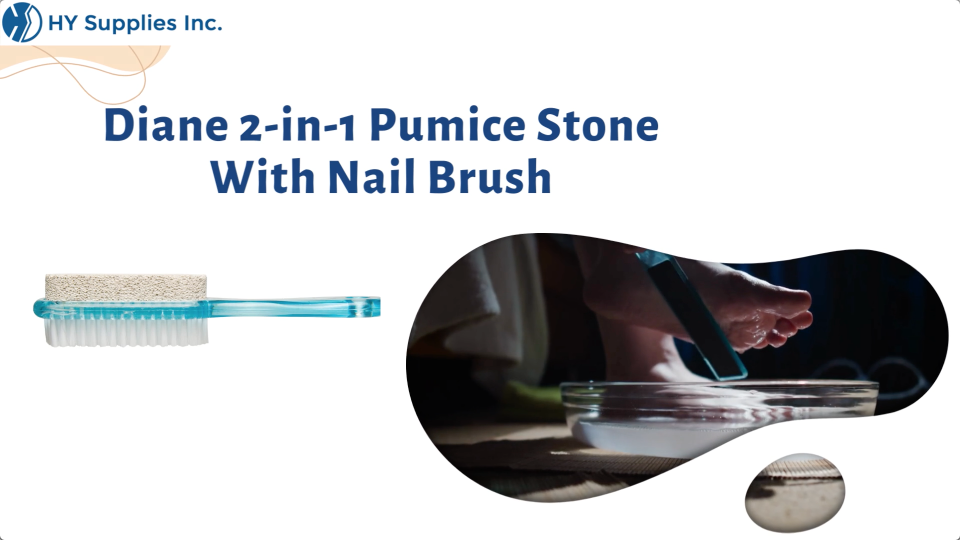 Diane 2-in-1 Pumice Stone With Nail Brush