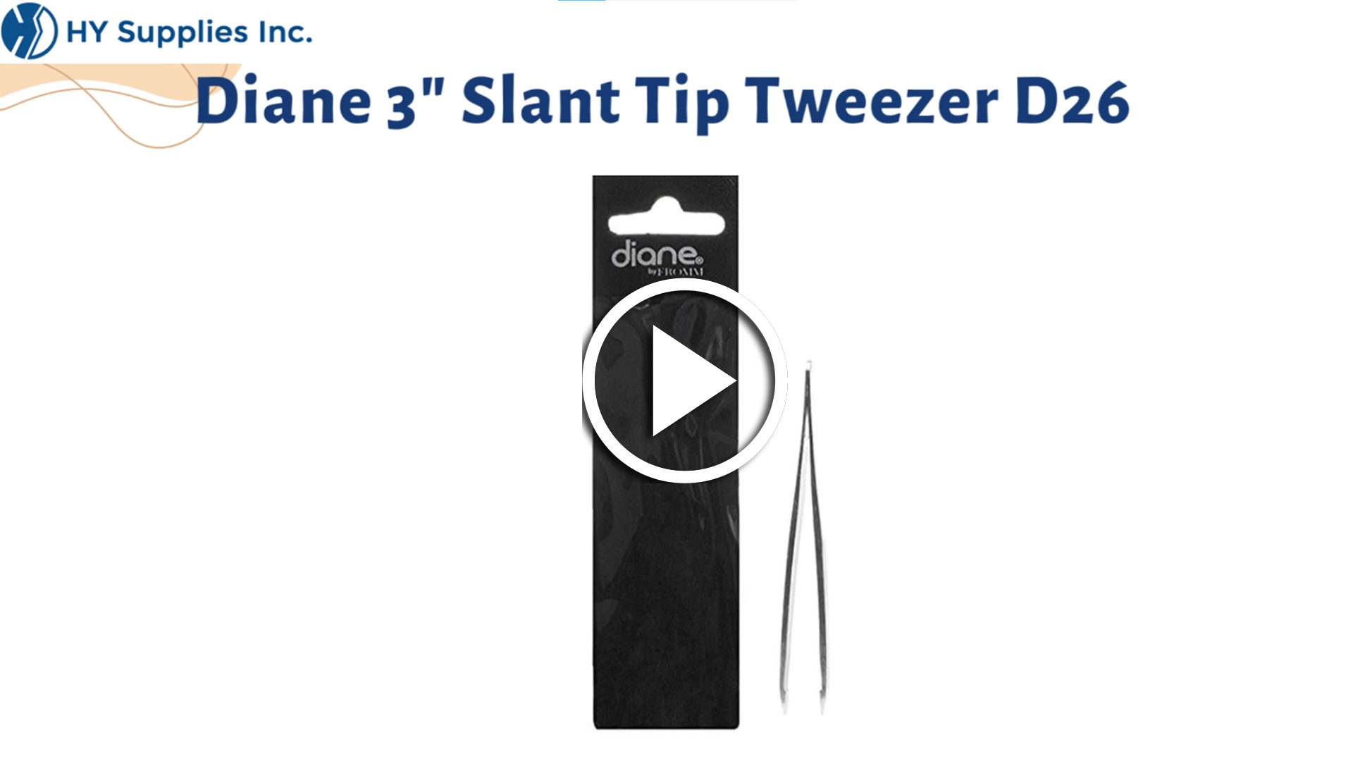 Diane 3"" Slant Tip Tweezer D26