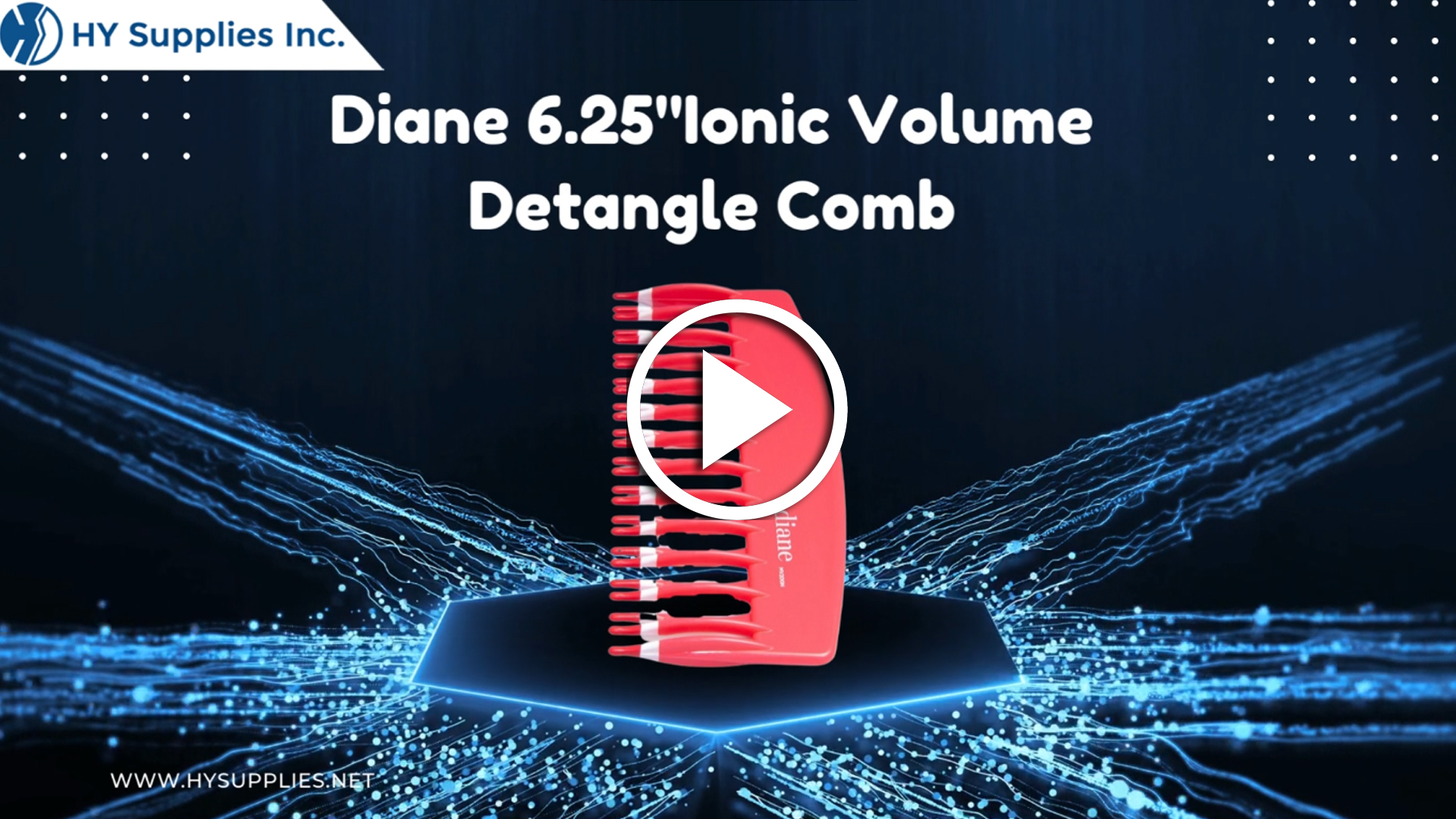 Diane 6.25"Ionic Volume Detangle Comb