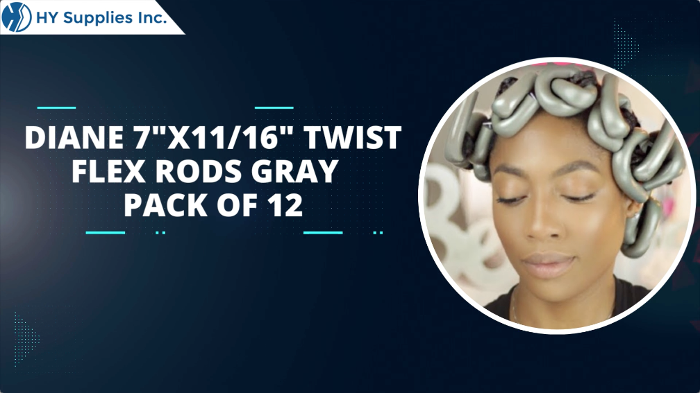 Diane 7""X11/16"Twist-flex Rods Gray - Pack of 12