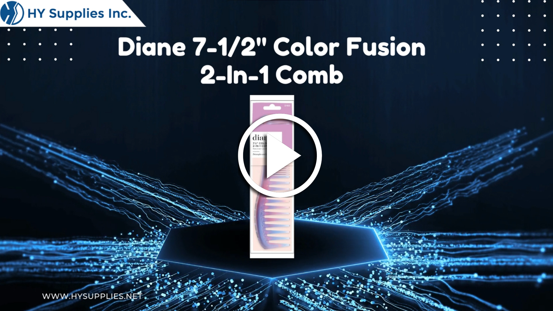 Diane 7-1/2" Color Fusion 2-In-1 Comb