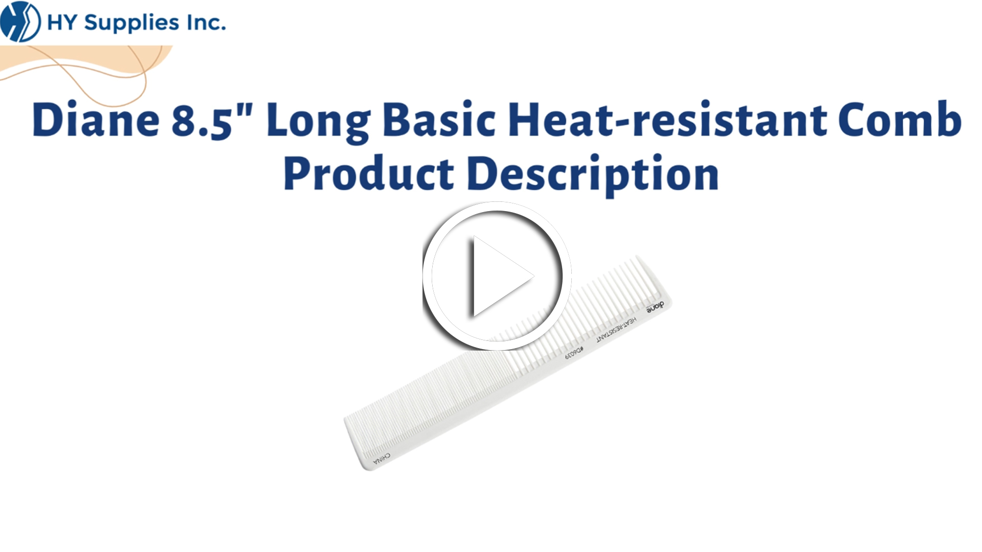 Diane 8.5"" Long Basic Heat-resistant Comb 