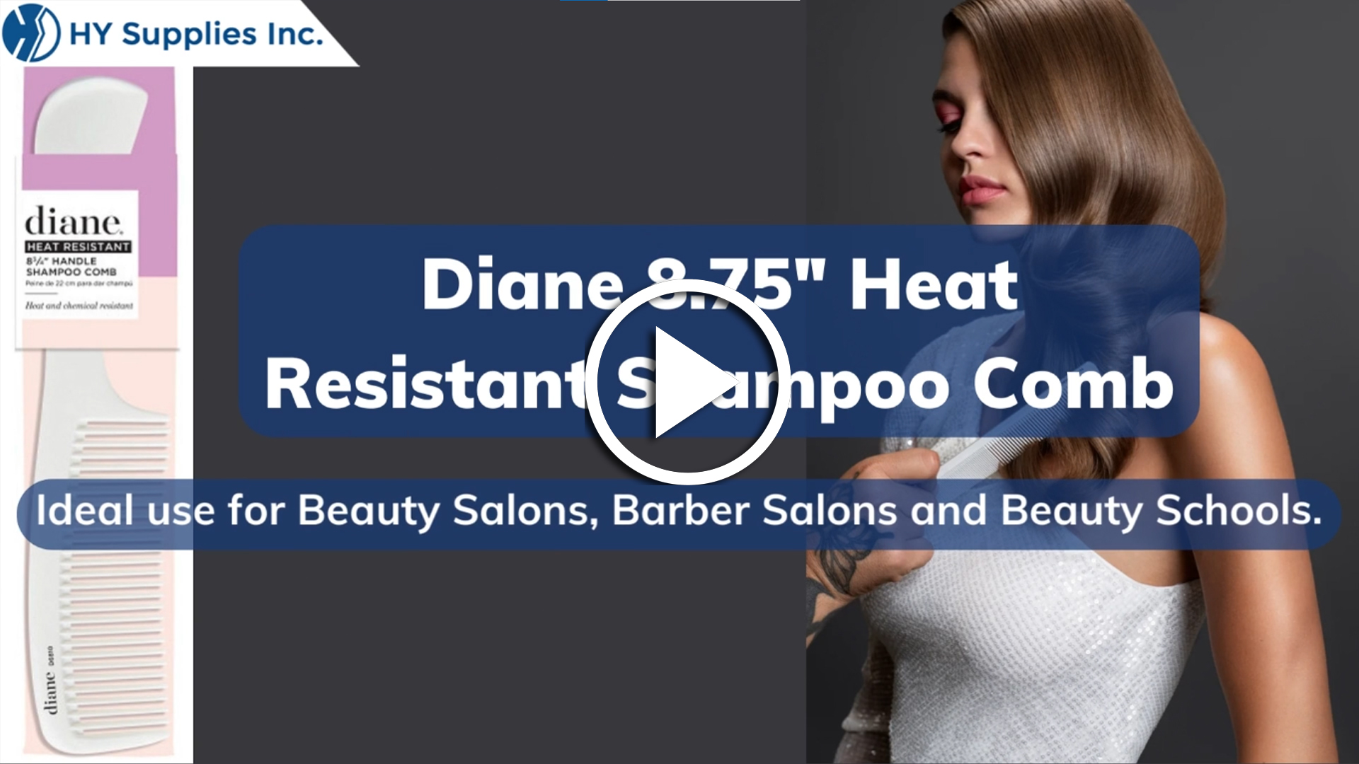 Diane 8.75"Heat Resistant Shampoo Comb